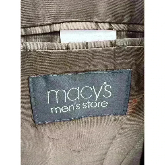 Vintage Chaps Ralph Lauren Sport Coat Men's 44R Wool Brown Three Button Blazer - Picture 13 of 16